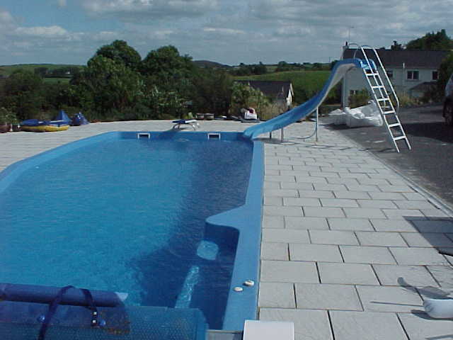 Certikin one piece composite pool with slide